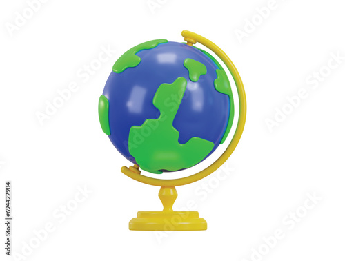 3d earth globe icon vector illustration