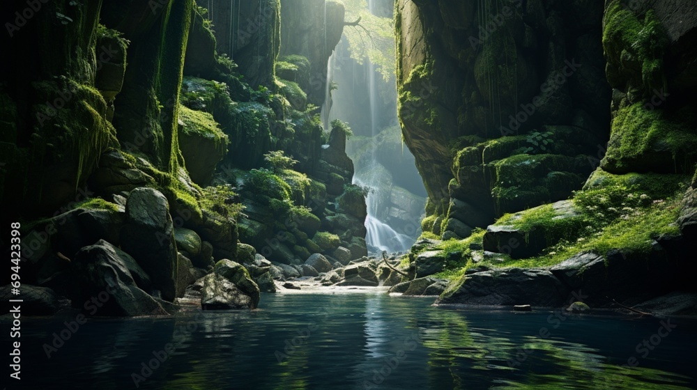 Fototapeta premium waterfall in the forest