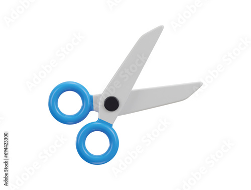 scissors icon 3d rendering vector illustration