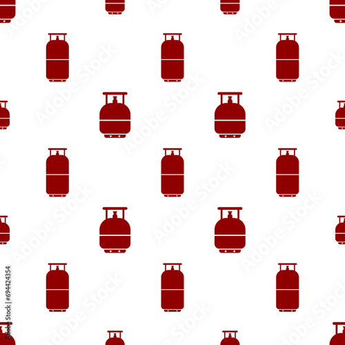 Lpg Cylinder Icon Seamless Pattern, Liquefied Petroleum Gas Cylinder Icon