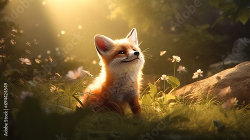 red fox vulpes photo