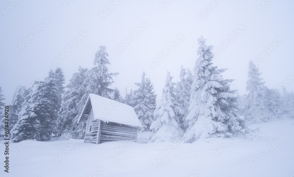 winter in Giant mountains in Poland
