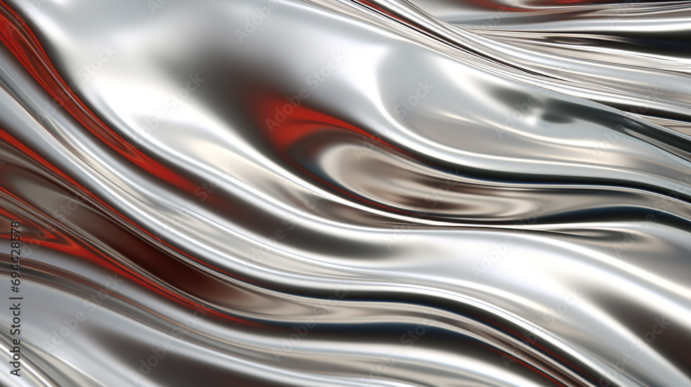 Glossy silver metal fluid glossy chrome mirror water effect background background Glossy silver metal fluid glossy chrome mirror water effect background background
