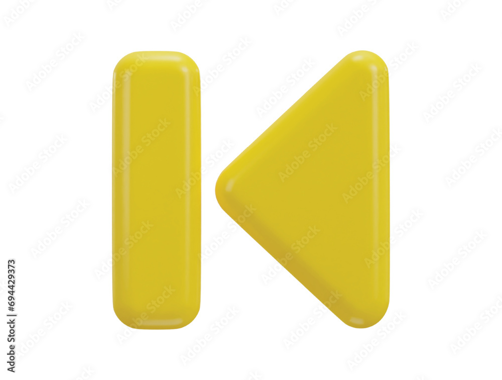 skip, previous music player button 3d vector icon skip, previous music player button 3d vector icon