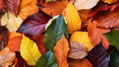 Colorful autumn leaves background photo