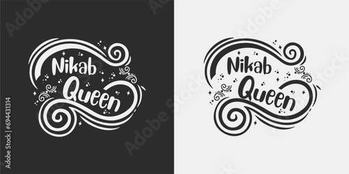 Niqab Queen International Hijab Day T-shirt Design.