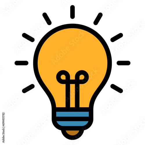 Lightbulb Outline Color Icon