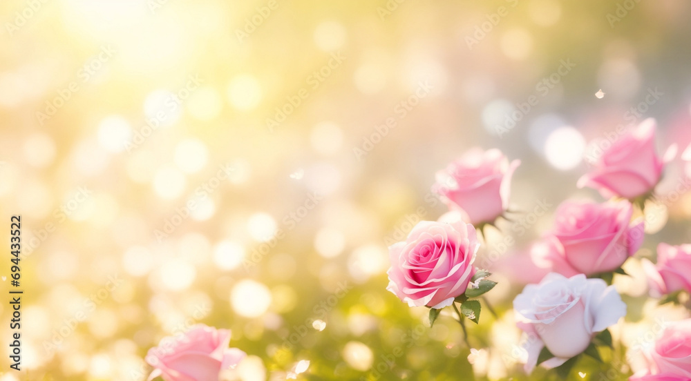Pink flower with lightning effects. AI Pink flower with lightning effects. AI