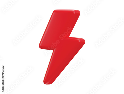 3d realistic thunder bolt icon symbol of thunderbolt energy flash lightning danger and power icon