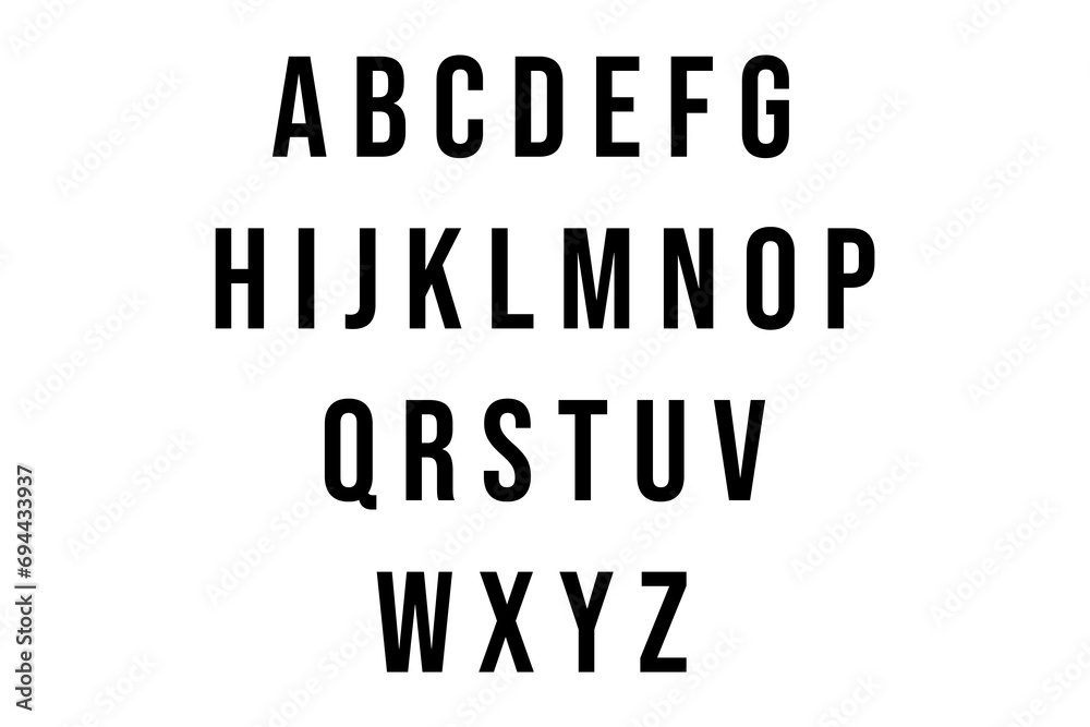 ABCD, abcd latter black. alphabets. vector
