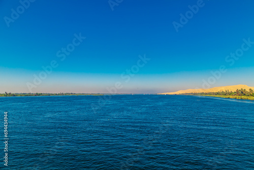 Picturesque scenery of the Nile River.