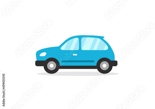 Fototapeta Naklejka Na Ścianę i Meble -  Flat car icon design. Vehicle icon view from side