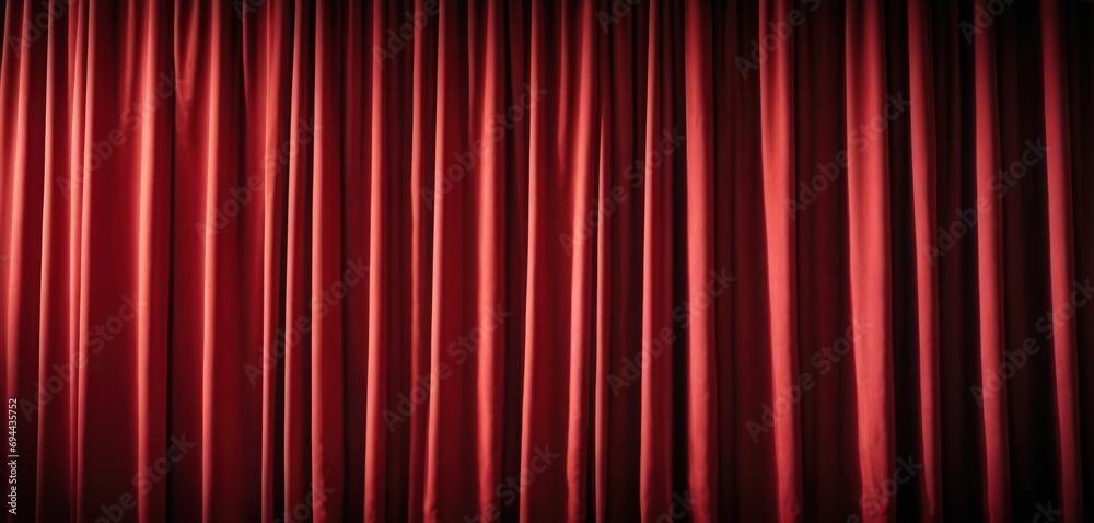 a close up of a red curtain with light coming from the top of the curtain and the bottom of the curtain. a close up of a red curtain with light coming from the top of the curtain and the bottom of the curtain.