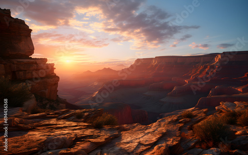 The Grand Canyon at sunrise