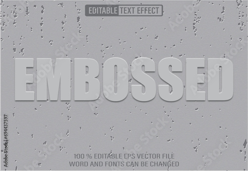 Editable 3d text style effect - Embossed text effect Template