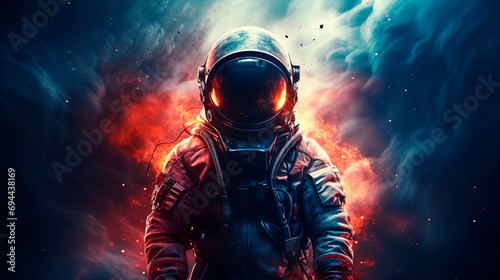 Epic mission flight to new galaxy and stars. Intergalactic interstellar war in outer space. Expedition into deep space in order to search for new planets adapted for human life. An astronaut discovers