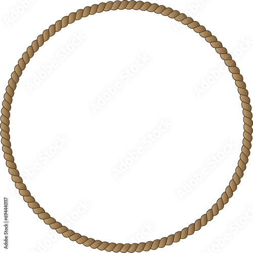 rope in a circle on a transparent background photo