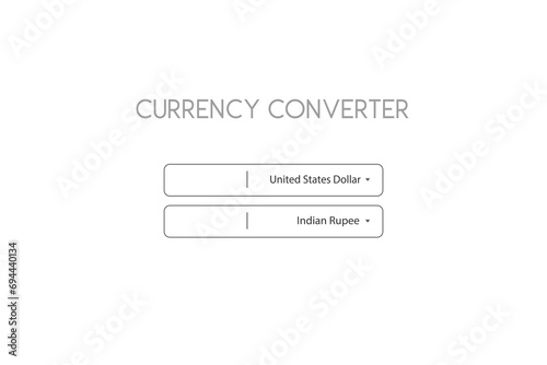 currency converter. USD to INR - US Dollars to Indian Rupees Exchange Rate.  Illustration vector.