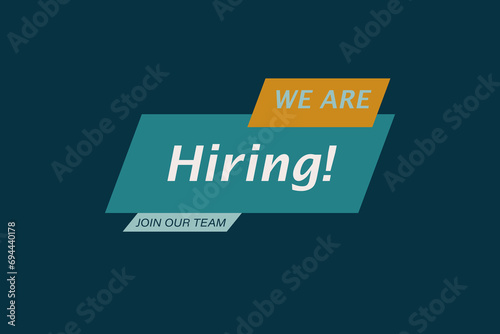 We are hiring (Join our team) Banner Template. Business Recruiting Concept. Open Vacancy Design Template -  Vector EPS8.