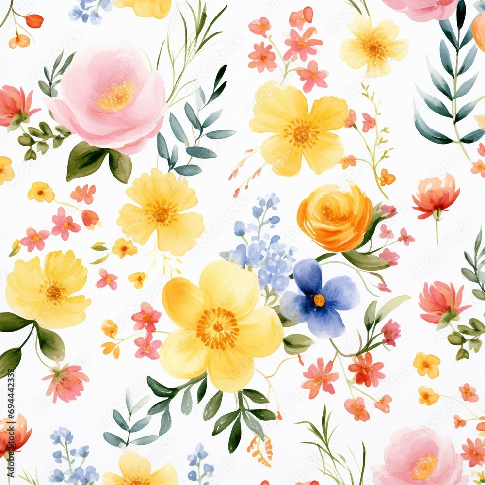 Obraz premium watercolor leaf pattern