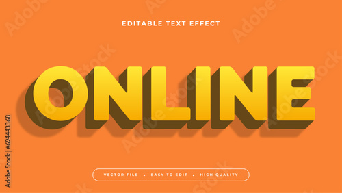Yellow and orange online 3d editable text effect - font style