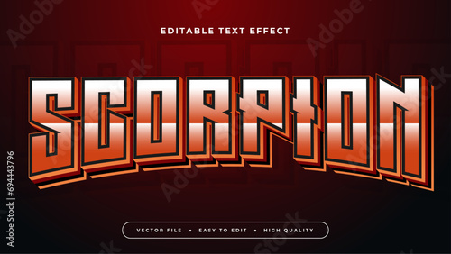 Black and red scorpion 3d editable text effect - font style photo