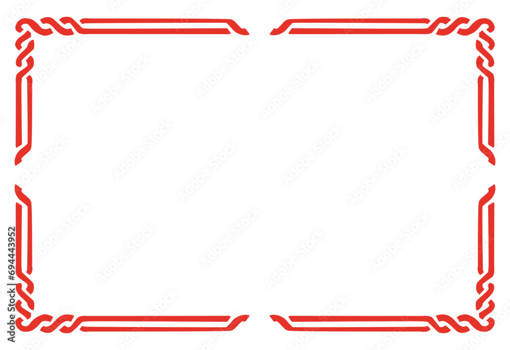 red ribbon border vector frame for text or photo red ribbon border vector frame for text or photo