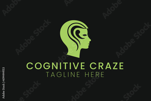 human head, mind logo, minimal mind care, modern human brain icon, clipart, sublimation