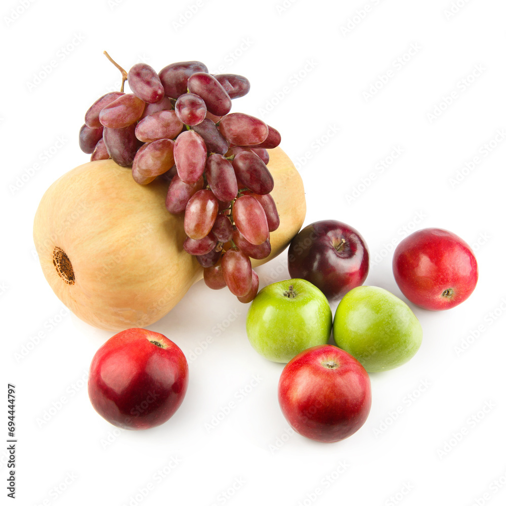 Set of fruits isolated on white. Set of fruits isolated on white.