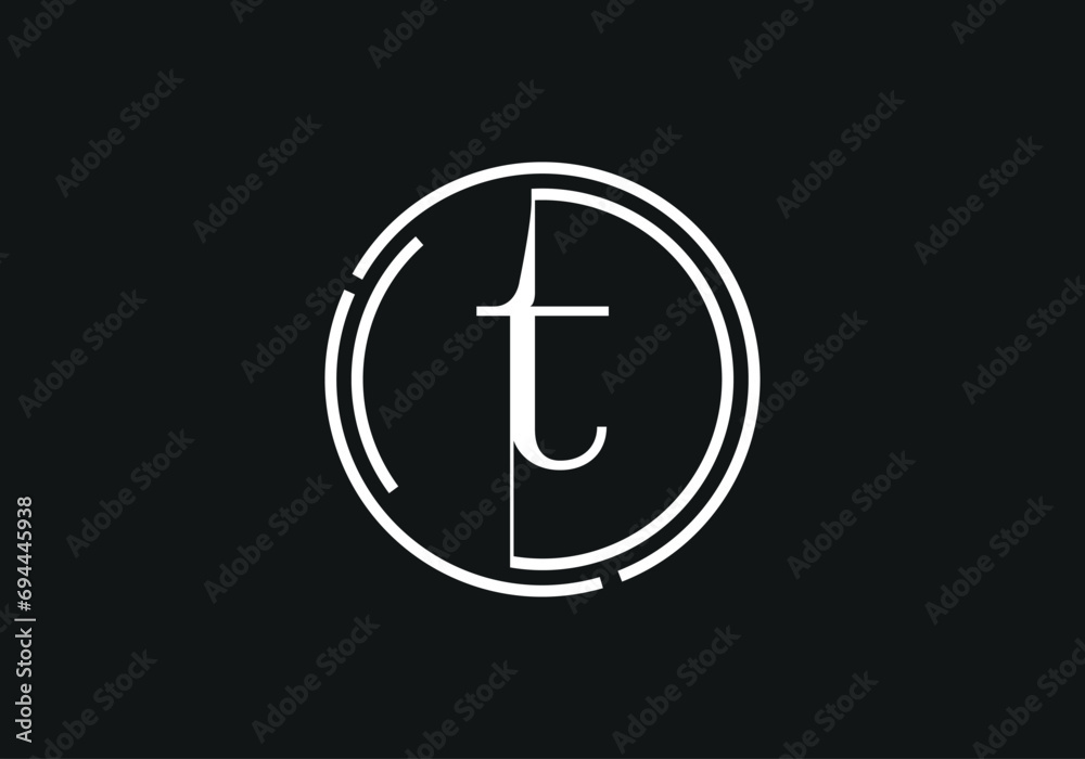 T Letter Initial Logo Design, Vector Template