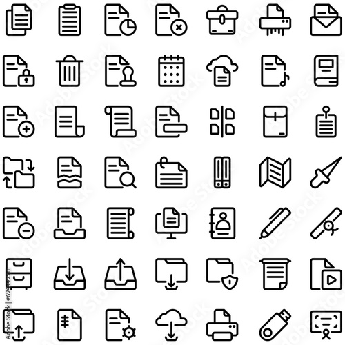 Vector of Documentation Icon Set. Perfect for user interface, new application
