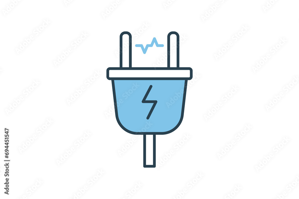 electric plug icon. icon related with energy and technological development . flat line icon style. Simple vector design editable electric plug icon. icon related with energy and technological development . flat line icon style. Simple vector design editable