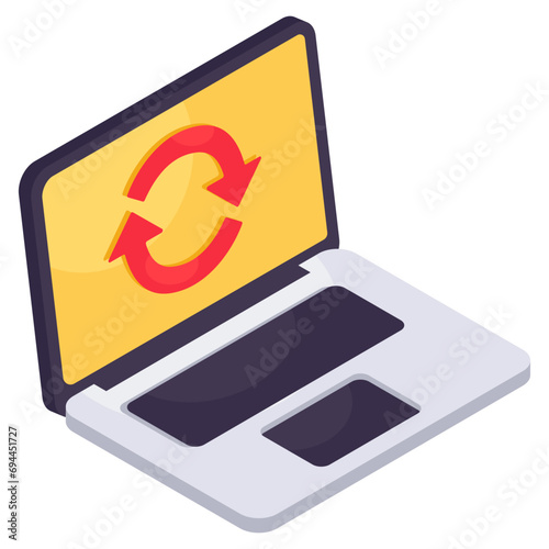 Unique design icon of system update