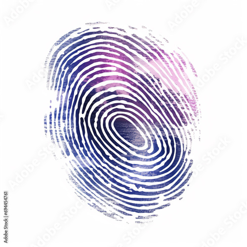 Abstract Circle with Multi Colored Line Pattern and Finger Print