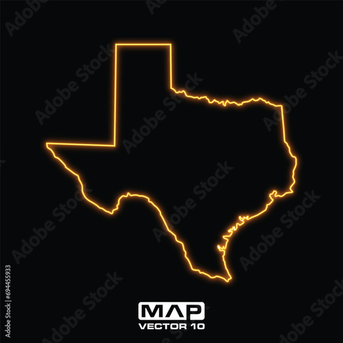 Texas map vector elements, Texas map vector template photo