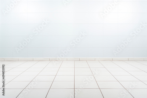 Image photo of empty tile floor with white wall © wedninth