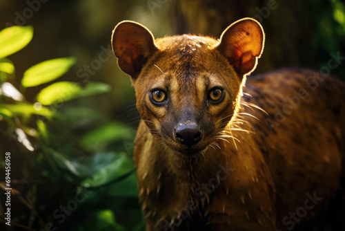 A Fossa, the sleek and elusive predator of Madagascar's rainforest