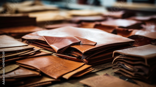 Traditional methods in the leather-making industry.
