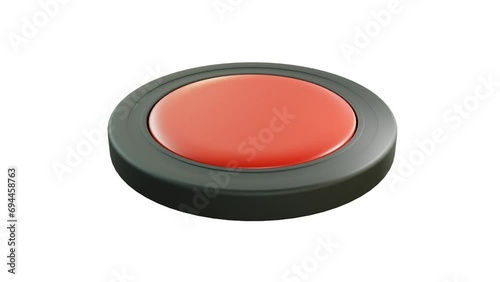 Red ON button press animation.
