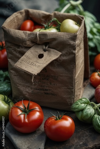 hand reaches for tomatoes