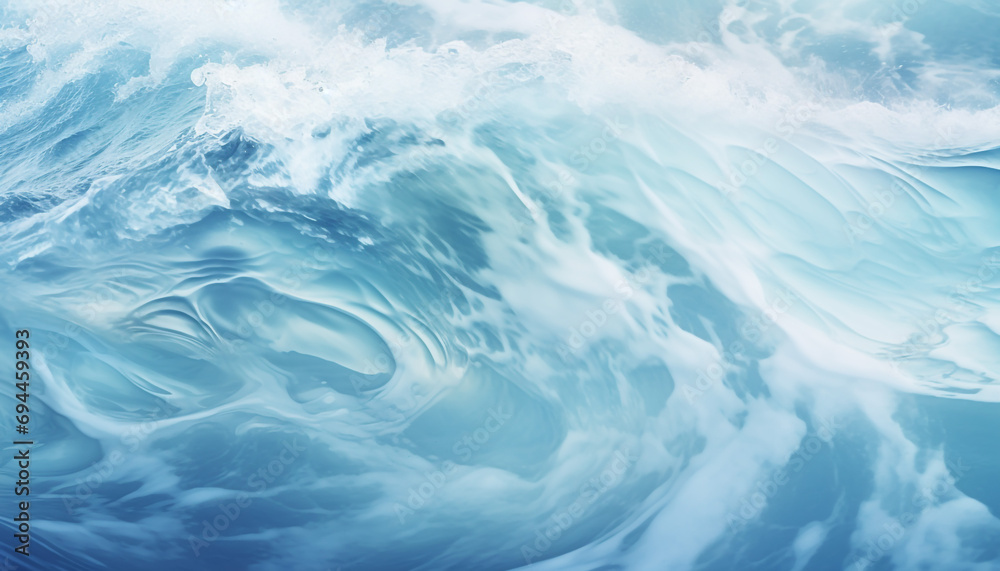 Abstract water ocean wave teal texture Blue and white