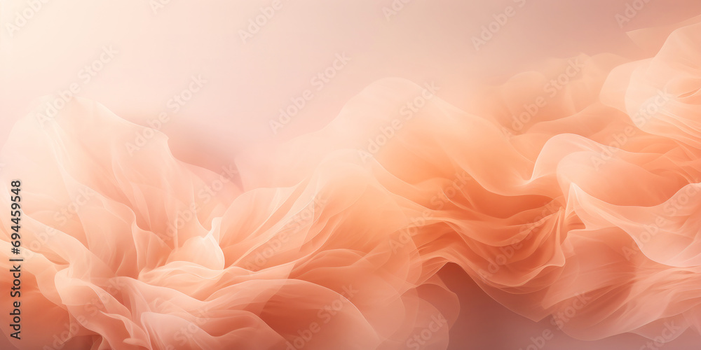 Abstract background with peach colored waves.Wallpaper or presentation backdrop.