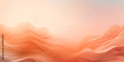 Abstract background with peach colored waves.Wallpaper or presentation backdrop. photo