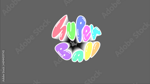 tomooさんのsuperballという曲のコンセプトを意識したロゴを作成しました。
現実の暗い部分から飛び出して個性（色）を表現しよう。という意味を込めています。