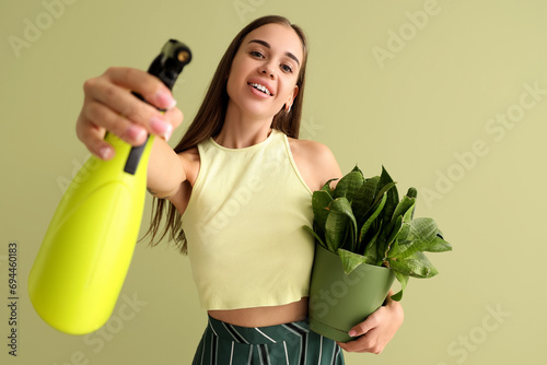 Beautiful young woman with ...