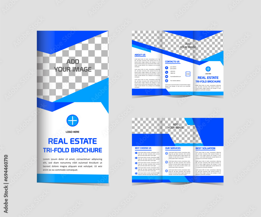 Creative real estate brochure template design