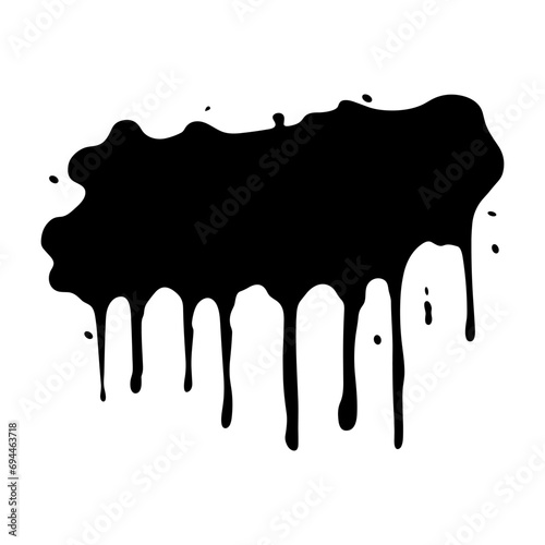 Ink drops and splash vector isolated on a white background  A Paint Splatter black vector Silhouette  Drips ink splatter