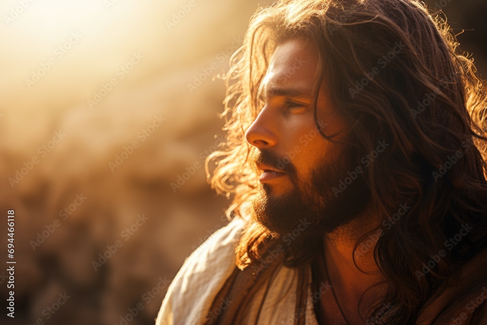 A picture of a man with long hair and a beard. Suitable for various uses A picture of a man with long hair and a beard. Suitable for various uses
