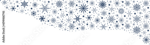 Blue Snowflake Border, Snowflake Background, Snowflake Banner, Christmas Banner, Christmas Decorations, Christmas Printables, Snowflake Template, Vector Illustration Background