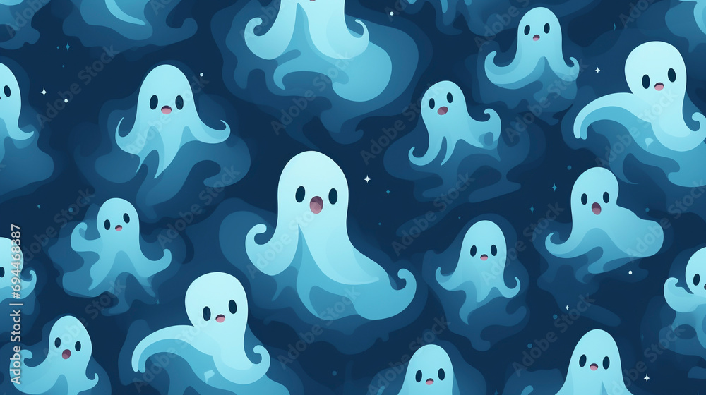 seamless ghost pattern, halloween background, spooky vibes seamless ghost pattern, halloween background, spooky vibes